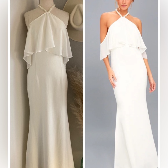 Lulus
Pearls of Wisdom White Pearl Off-the-Shoulder Maxi Dress - Picture 1 of 11